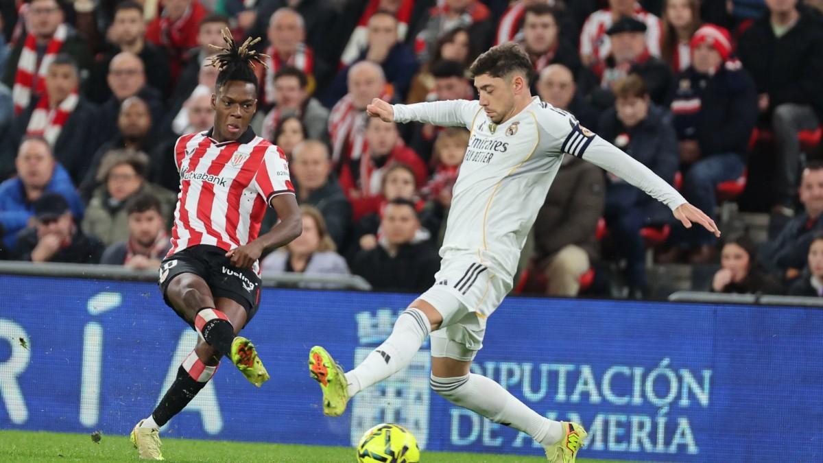 Nico Williams, ante el Real Madrid