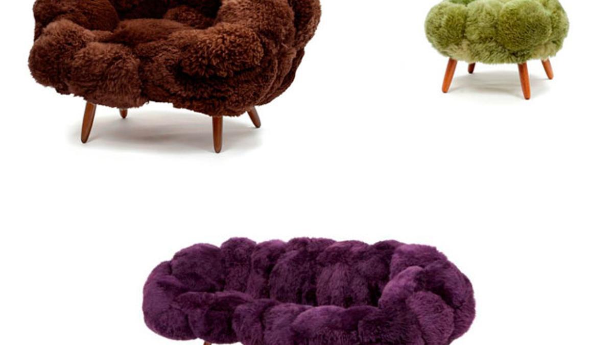 Asientos con pelo, la tendencia de decoración del invierno