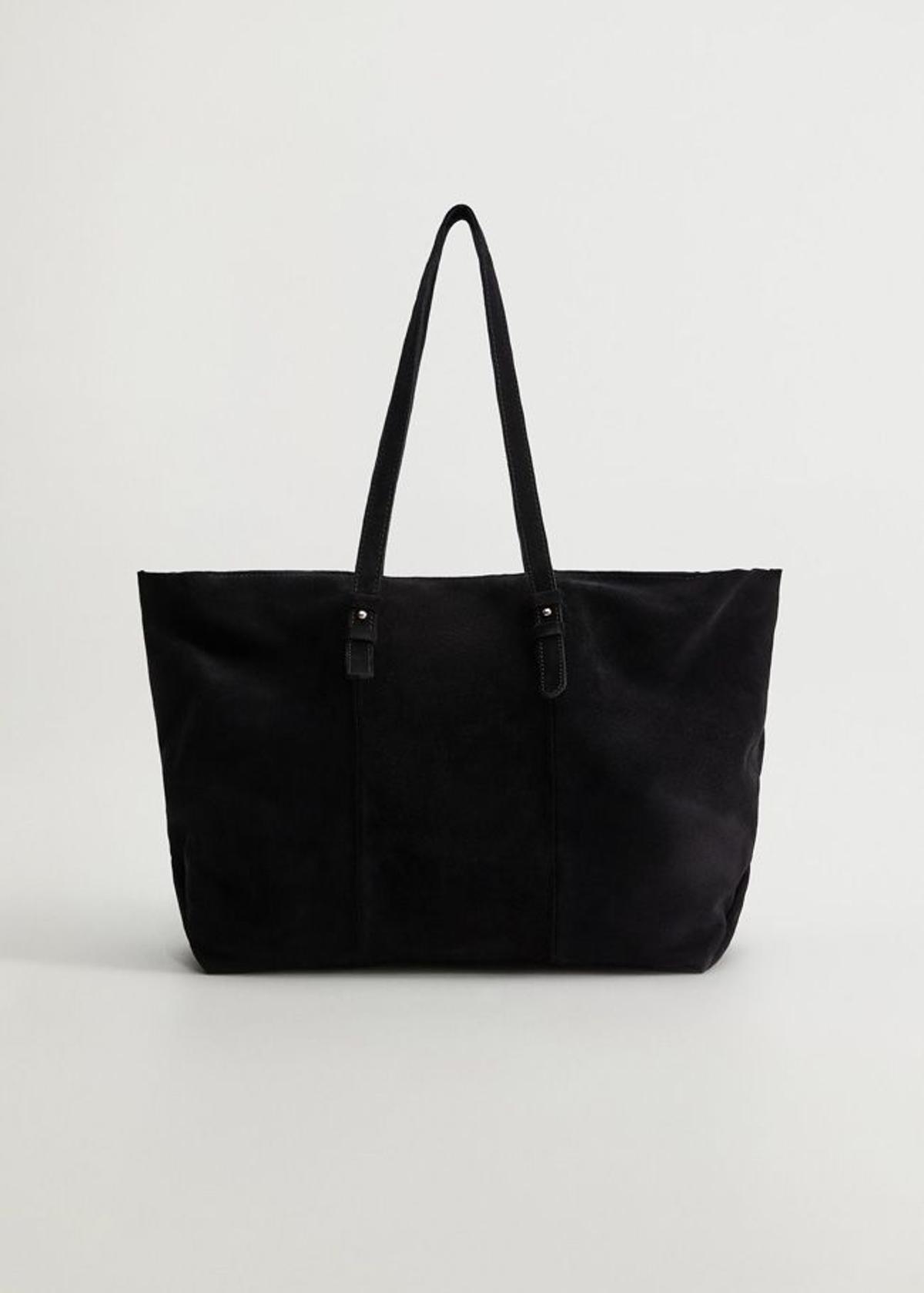 Bolso 'shopper' de piel, de Mango