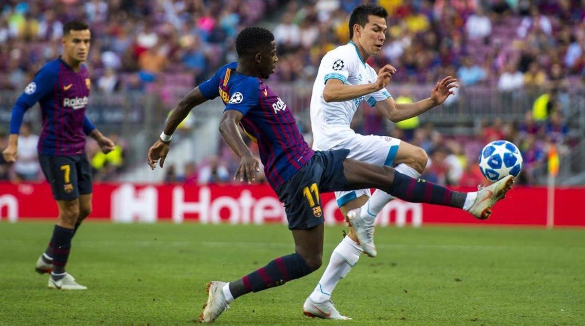 jdomenech45092741 barcelona   18 09 2018   deportes              dembele y chu181127111222