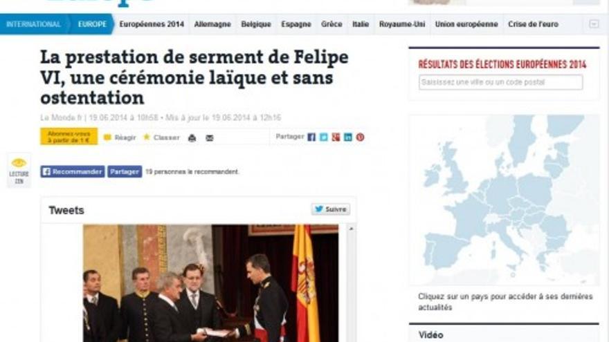 La proclamación de Felipe VI, en la prensa internacional