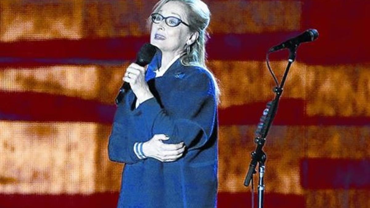 La actriz Meryl Streep también intervino en el homenaje.