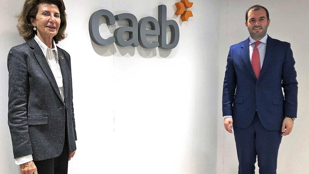 Carmen Planas y Luis Socías, ayer durante la presentación de la plataforma. | CAEB