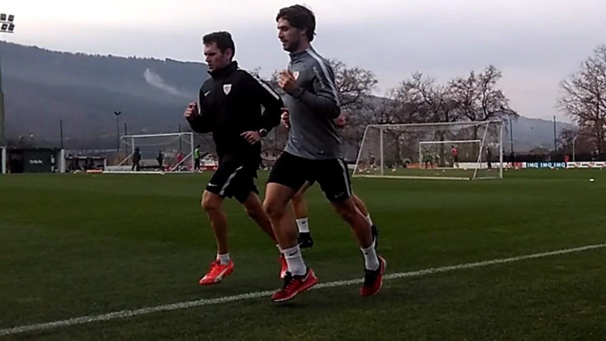 El jugador del Athletic, Yeray, este jueves en Lezama.