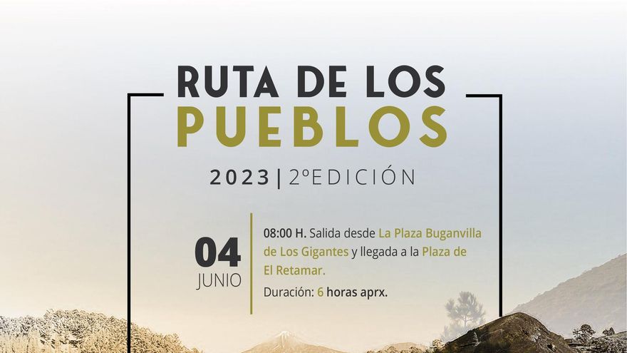 The town hall organizes the second edition of the walk called “Ruta de los Pueblos de Santiago del Teide”