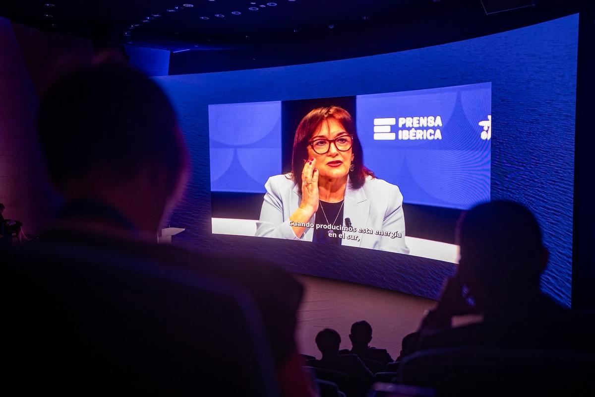 Dubravka Šuica, comisaria europea para el Mediterráneo, durante su intervención en el III Foro Mediterráneo