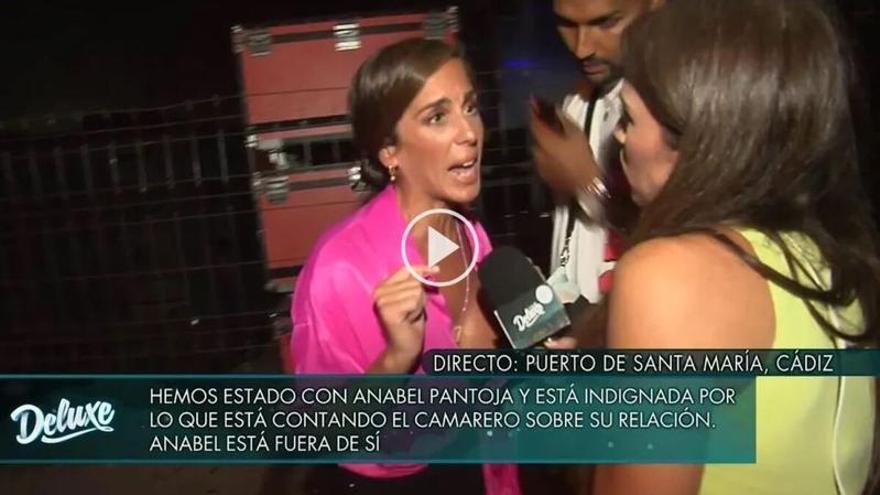 El momento del monumental cabreo de Anabel Pantoja con una reportera del &#039;Deluxe&#039;.