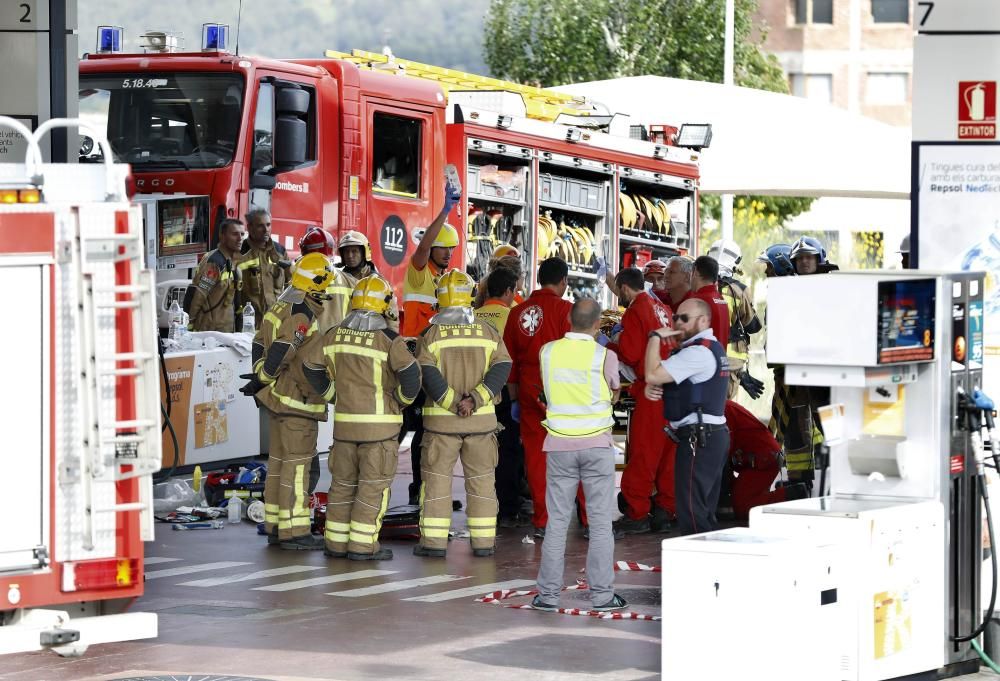 Explosión en una gasolinera de Barcelona