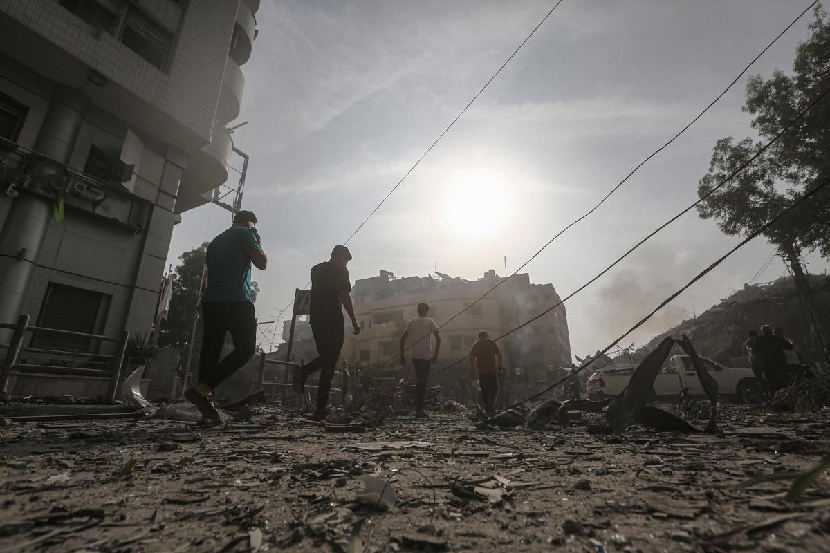 Destrucción y ruinas en la ciudad de Gaza tras el contrataque de Israel