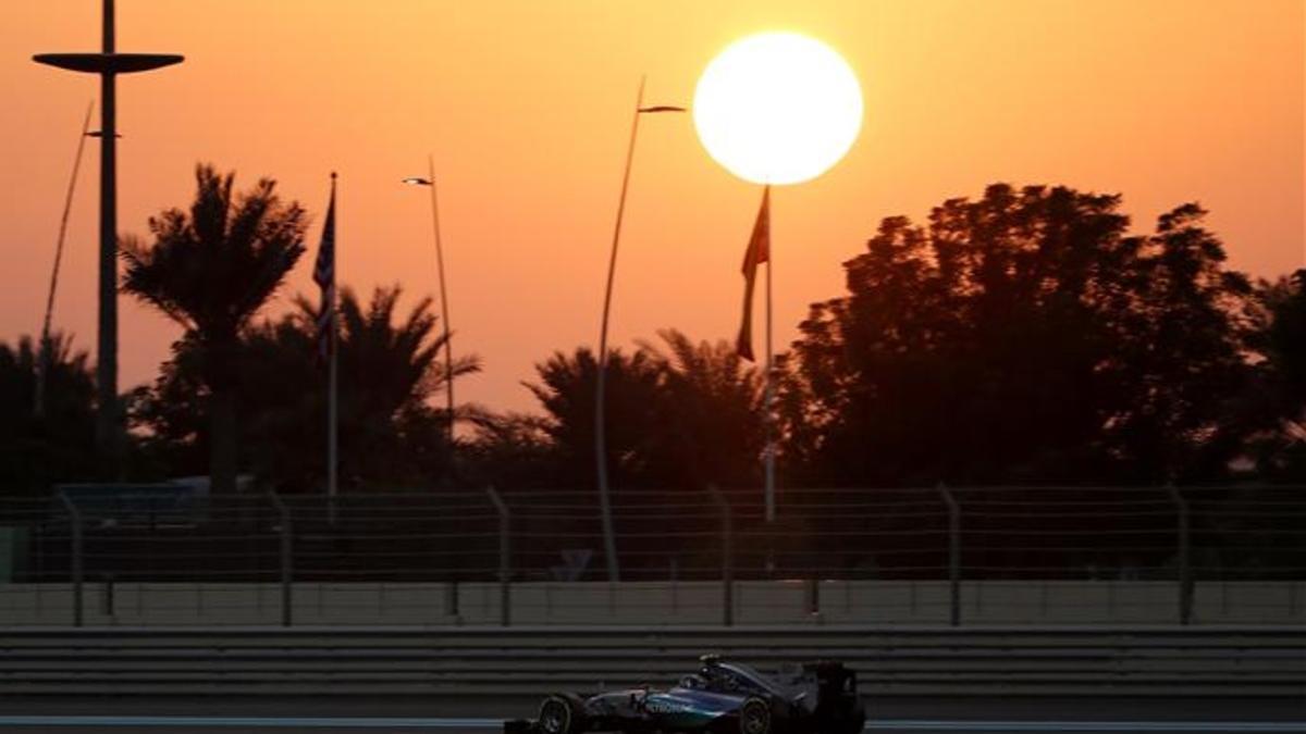 Rosberg, en acción en Abu Dhabi la pasada temporada