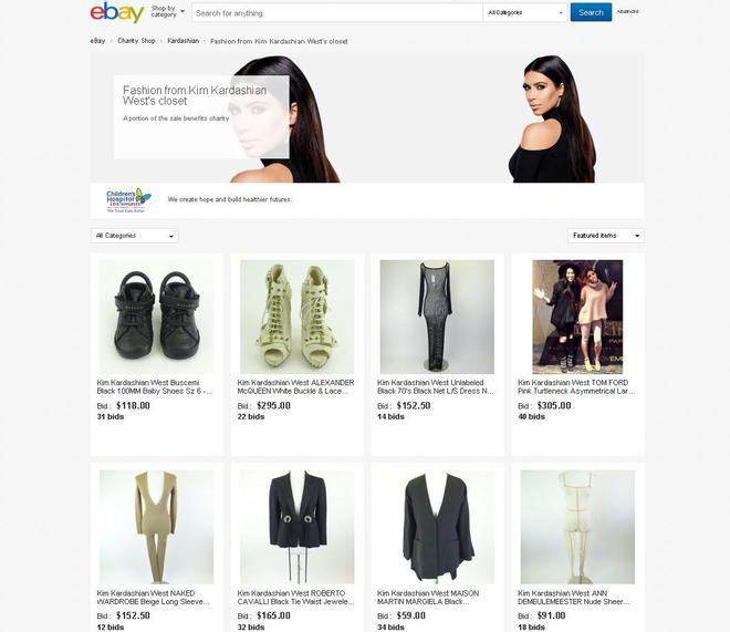 El armario de Kim Kardashian en eBay