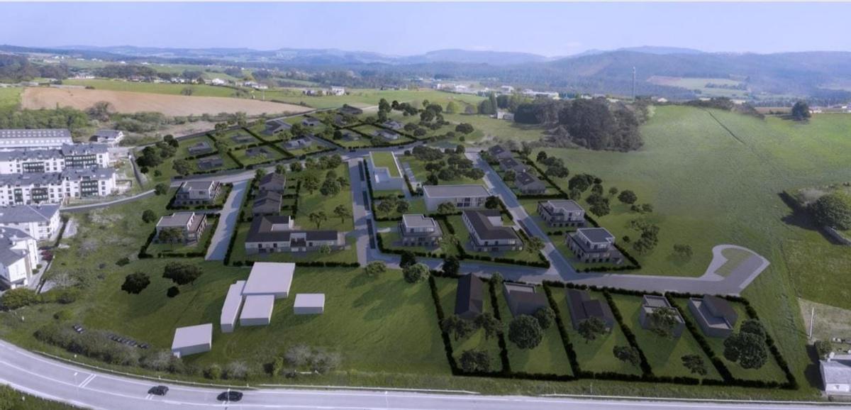 Infografía que recrea una vista área de la promoción.