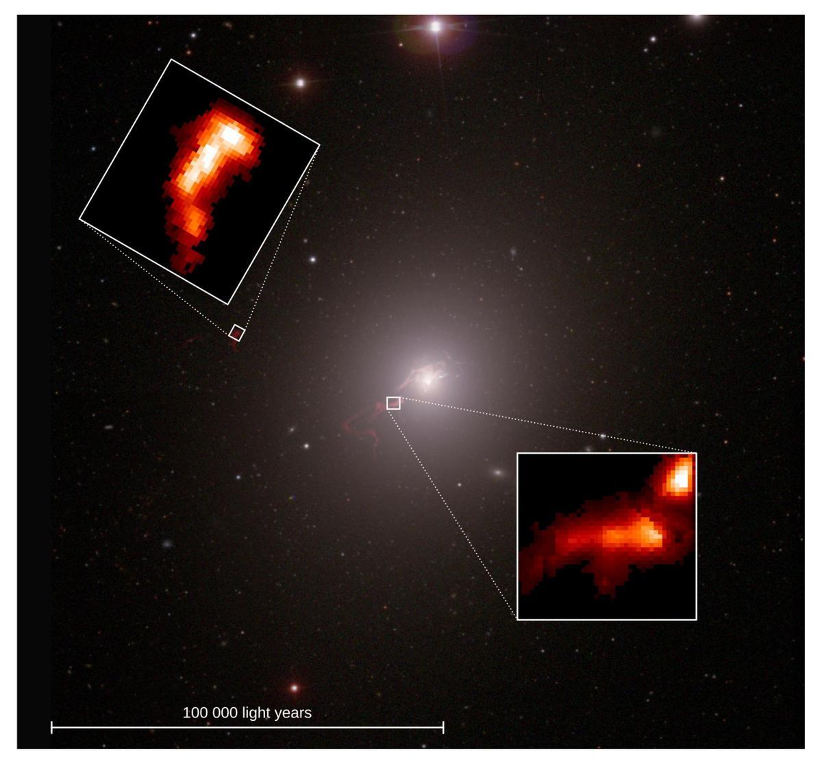 Un equipo científico internacional ha capturado la imagen más detallada y completa hasta la fecha de los misteriosos filamentos que rodean la gigantesca galaxia M87.