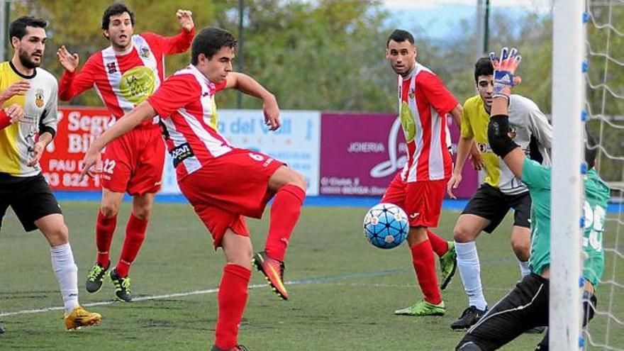 Una de les clares ocasions que va tenir el local Xavier València