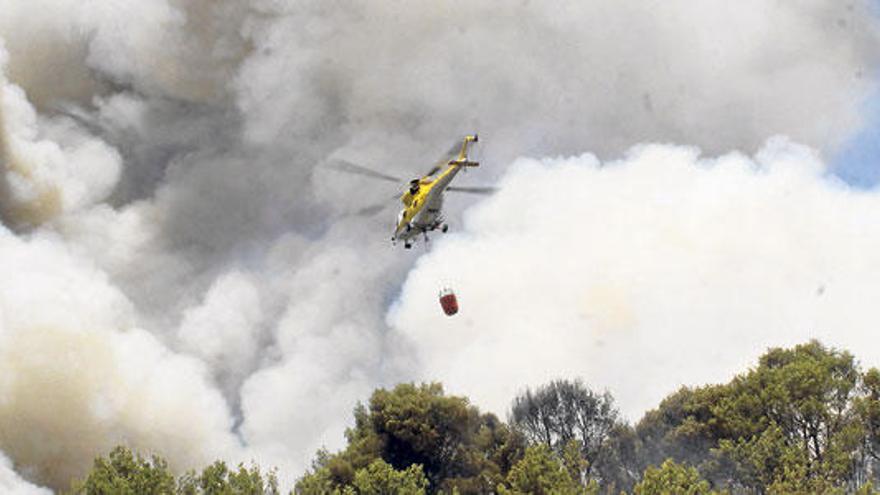 Una escena del incendio en la Serra del año pasado.