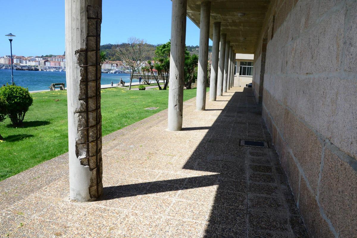 Estado en el que se encuentran las columnas de la Casa de Cultura