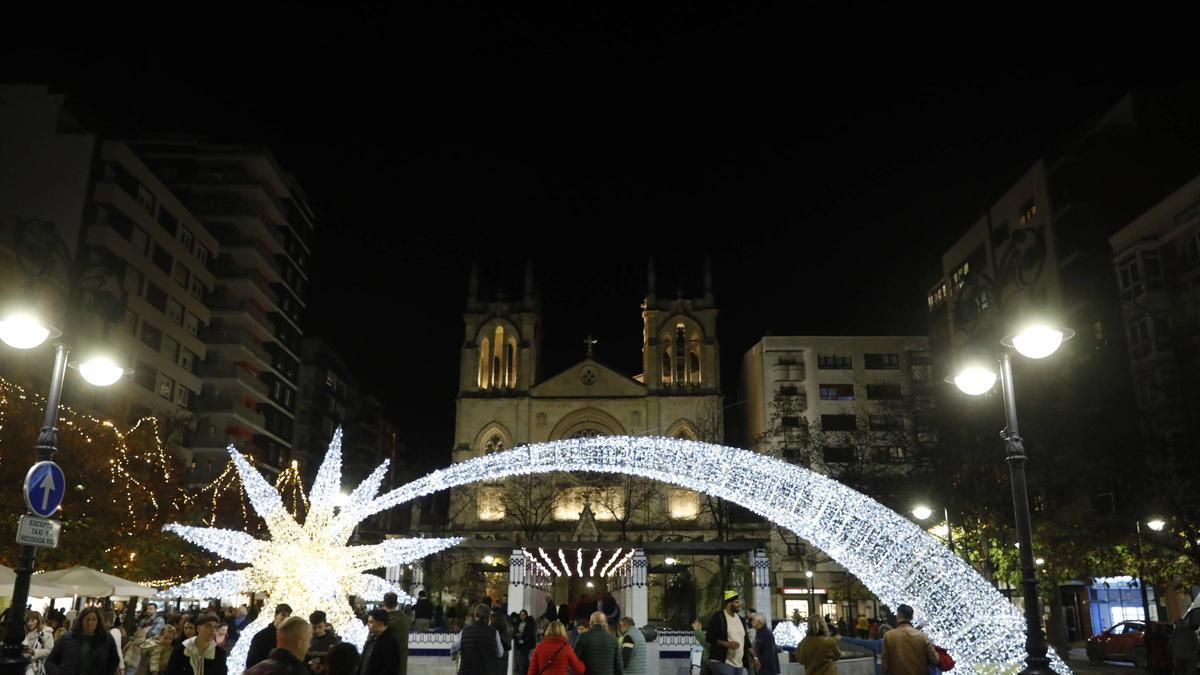 Una de las estrellas decorativas de Navidad.