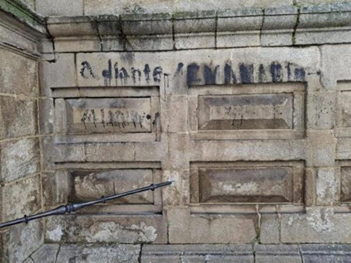 La pintada emborronada.