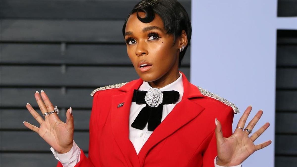 Janelle Monáe, en una de las fiestas de los Oscar, en marzo pasado.