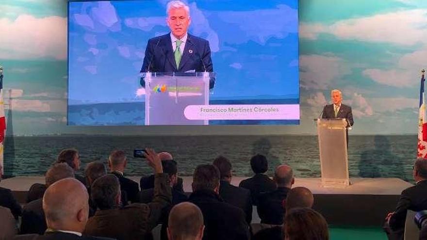 El director general de Negocio de Iberdrola, Francisco Martínez Córcoles, ayer en Sassnitz. // J.P.