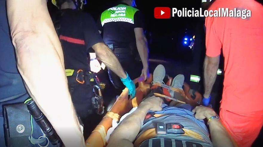 Rescatado en Málaga un hombre accidentado mientras corría por el campo