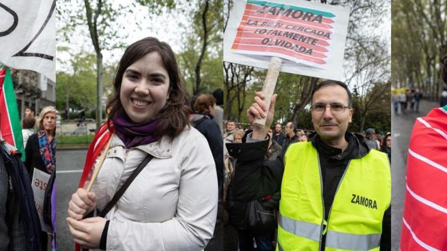 Manifestantes zamoranos durante la movilización de la España Vaciada por Madrid.