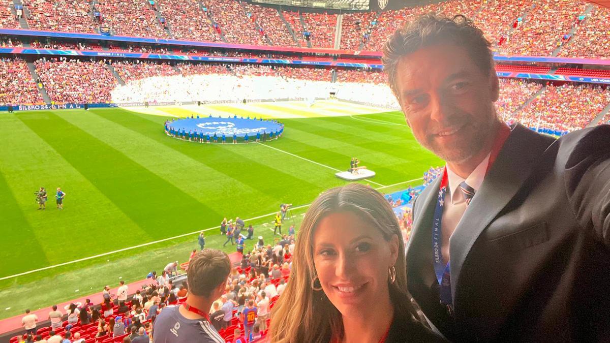 Pau Gasol en el estadio de San Mamés.