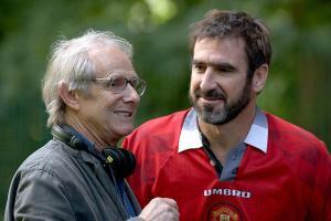 Ken Loach en el rodaje de Looking for Eric con Éric Cantona.