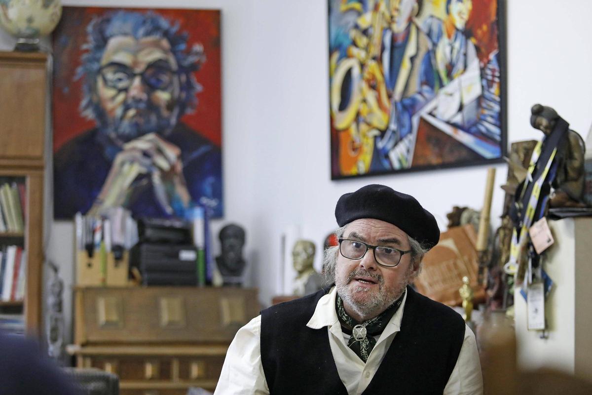 Edu Sívori, al seu estudi