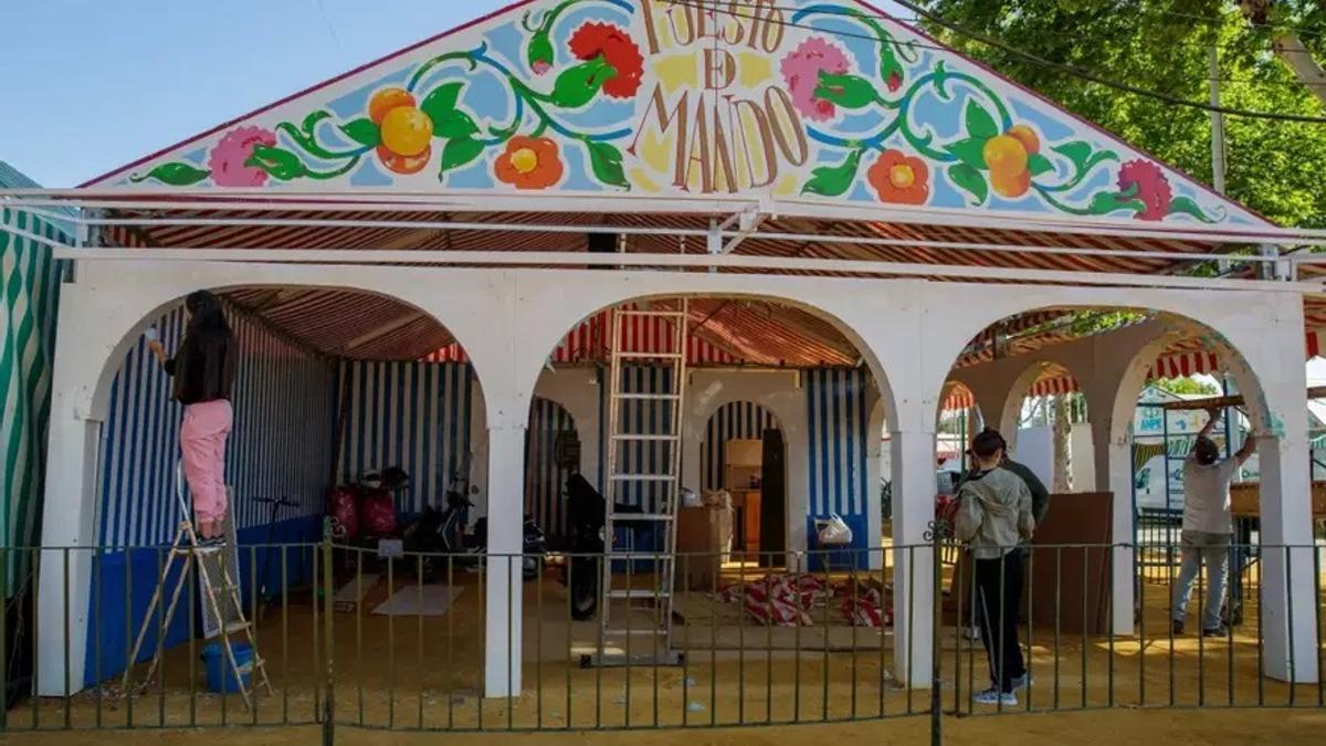 Una caseta de la Feria de Sevilla.