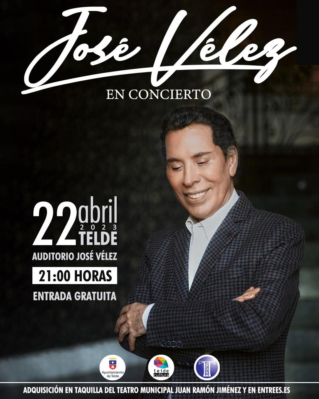 Cartel concierto José Vélez.