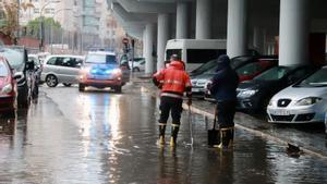Lluvias torrenciales en Badalona este sábado