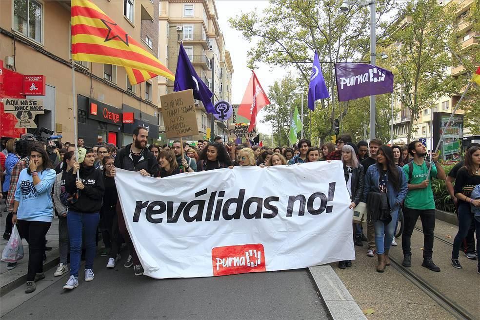 Manifestación contra la Lomce en Zaragoza