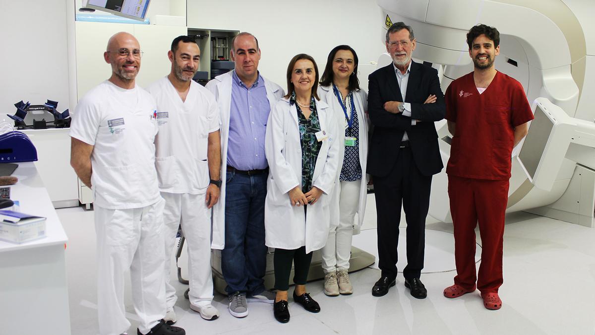 Equipo de oncología radioterapéutica.