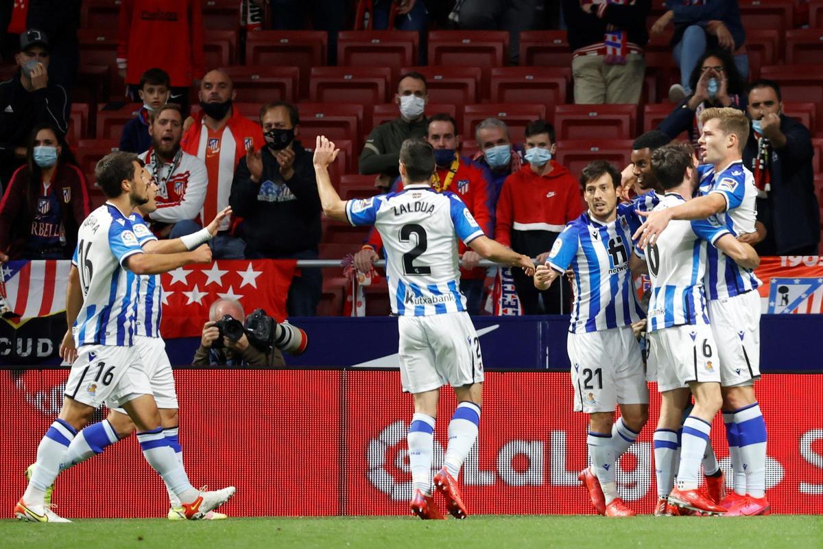 La Real Sociedad se puso 0-2 en el marcador.