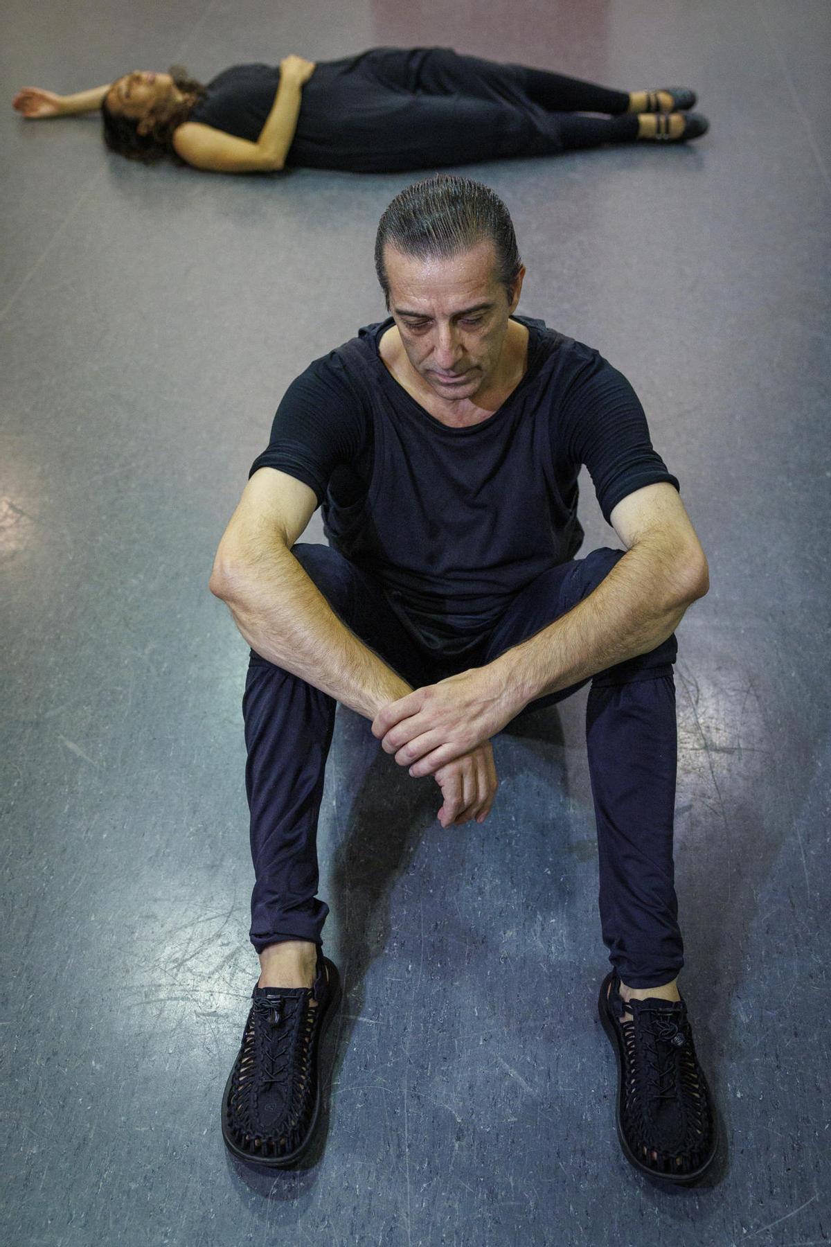 Ensayo de ‘Matarife/Paraíso’, pieza de Andrés Marín y Ana Morales que estrenan este sábado en el marco de la XXIII Bienal de Flamenco en Sevilla
