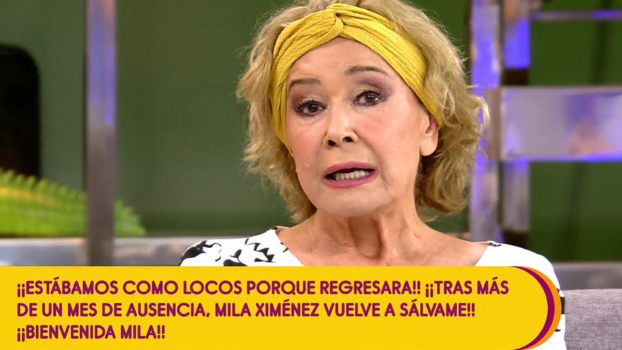 Mila Ximénez vuelve a ‘Sálvame’ y habla de su cáncer: “Se ha complicado”