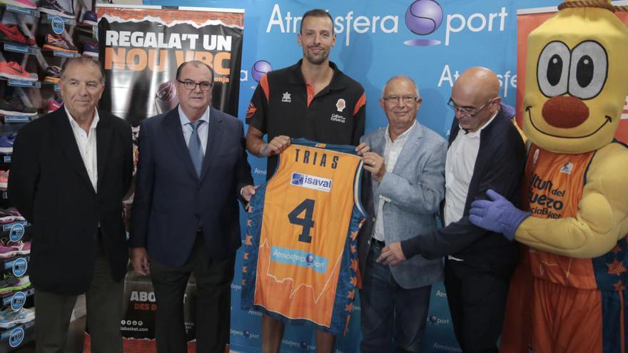 Trias, durante su presentación en el Valencia Basket.