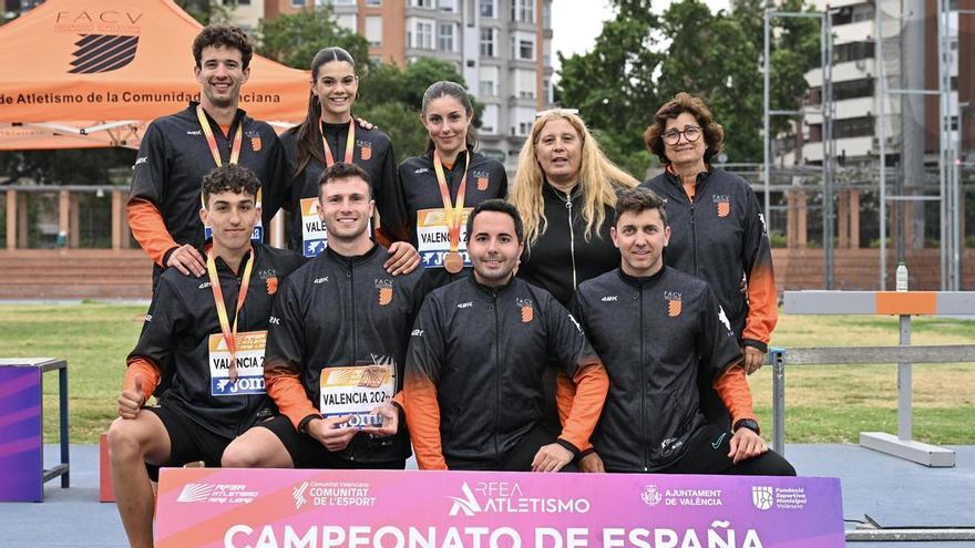 La selección valenciana de atletismo de pruebas combinadas salva un bronce pese a las lesiones