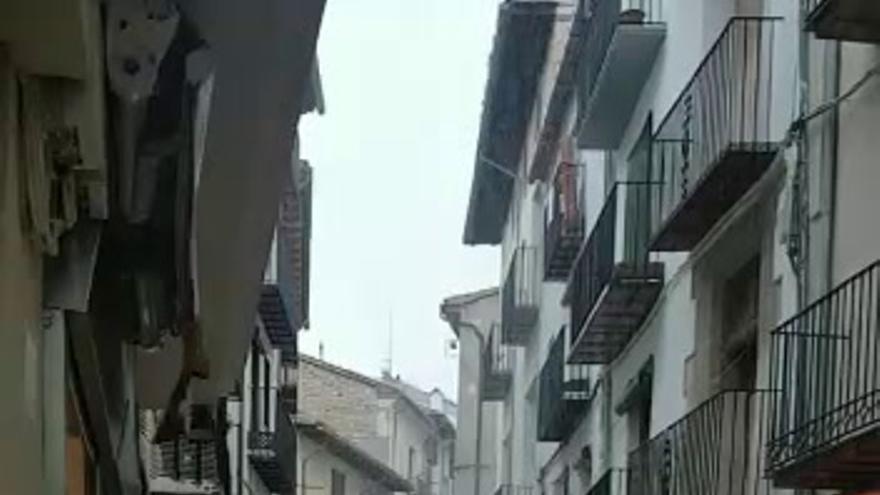 Frío, viento y nieve en Morella