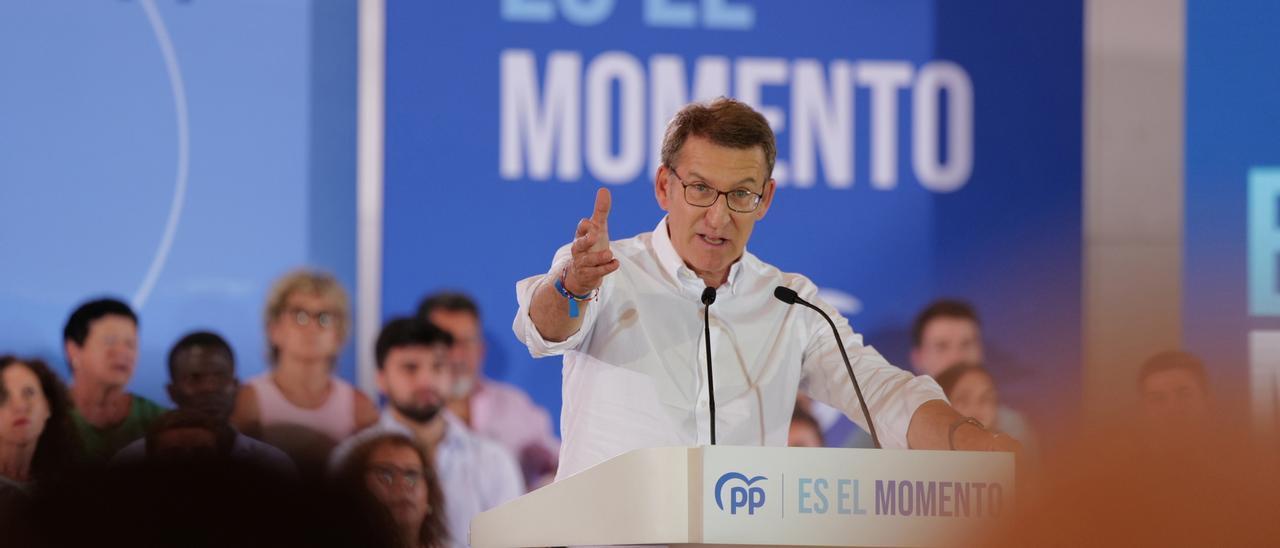 El presidente del Partido Popular, Alberto Núñez Feijóo.