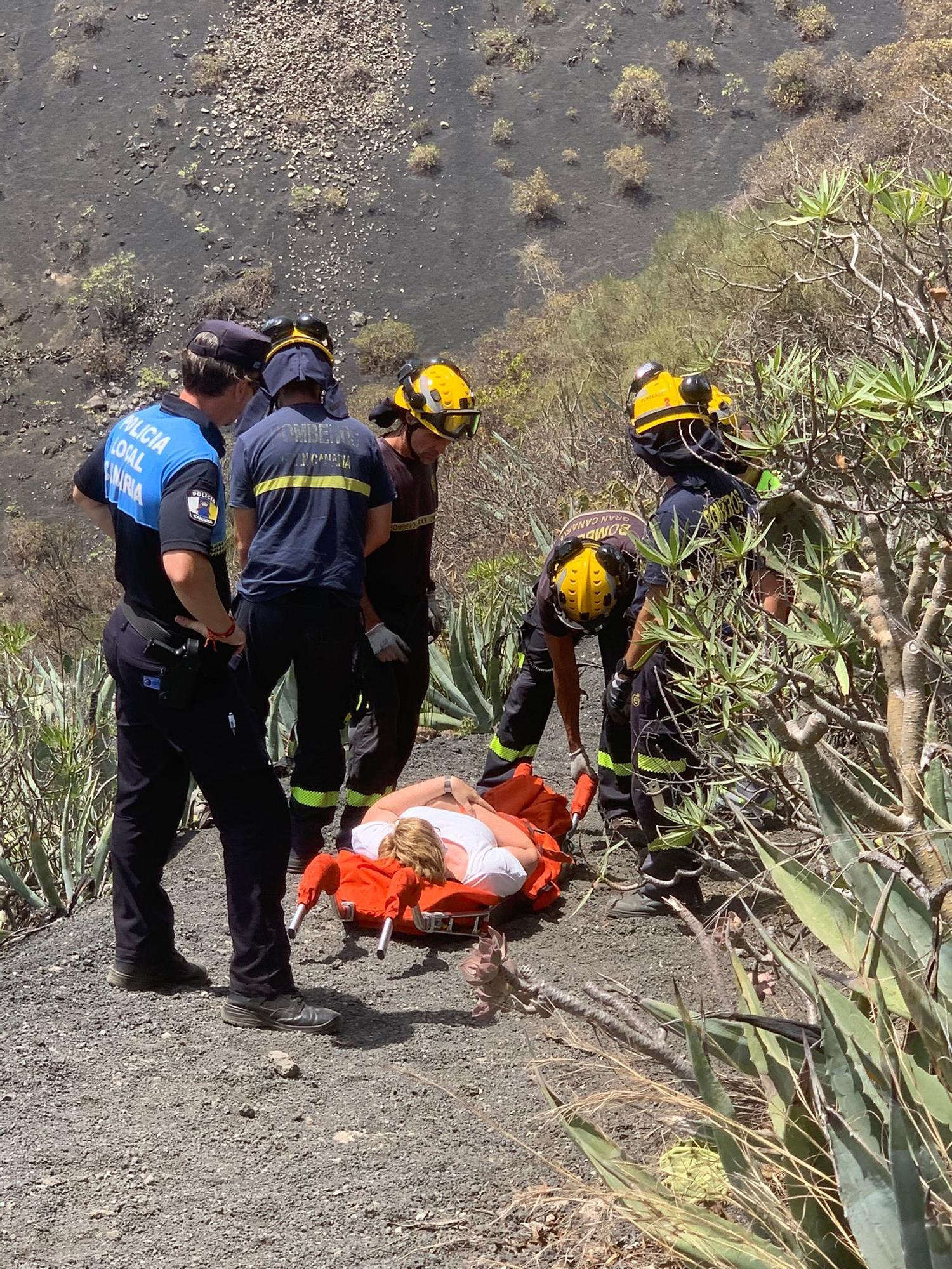 Senderista rescatada en la Caldera de Bandama (15/08/22)