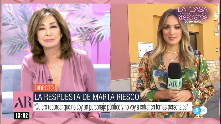 Marta Riesco rompe su silencio sobre su supuesta relación con Antonio David con un comunicado en &#039;Ana Rosa&#039;