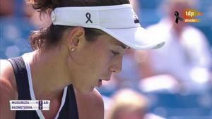 Imagen de la visera de Garbiñe Muguruza