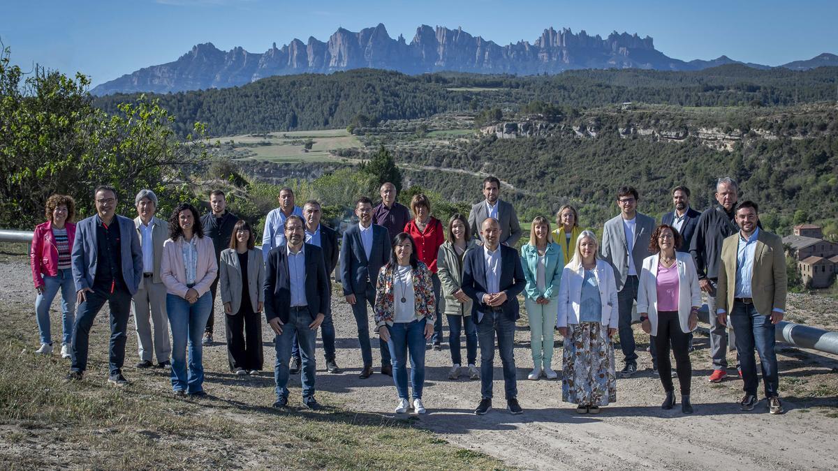 Foto conjunta d'alguns dels candidats d'ERC al Bages