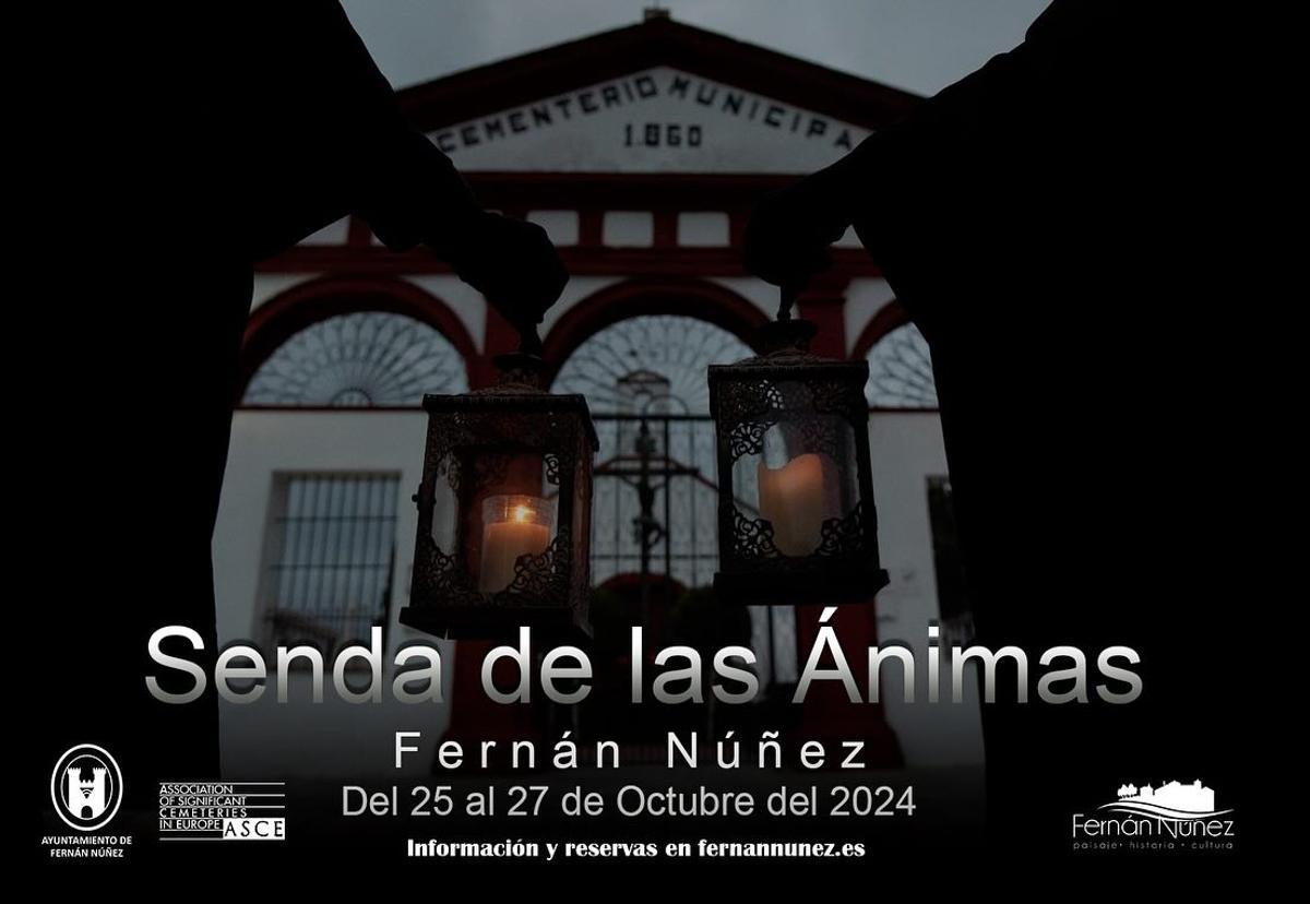Cartel de la Senda de Ánimas en Fernán Núñez.
