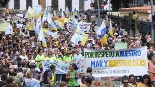 Manifestación contra el turismo masivo en Las Palmas de Gran Canaria