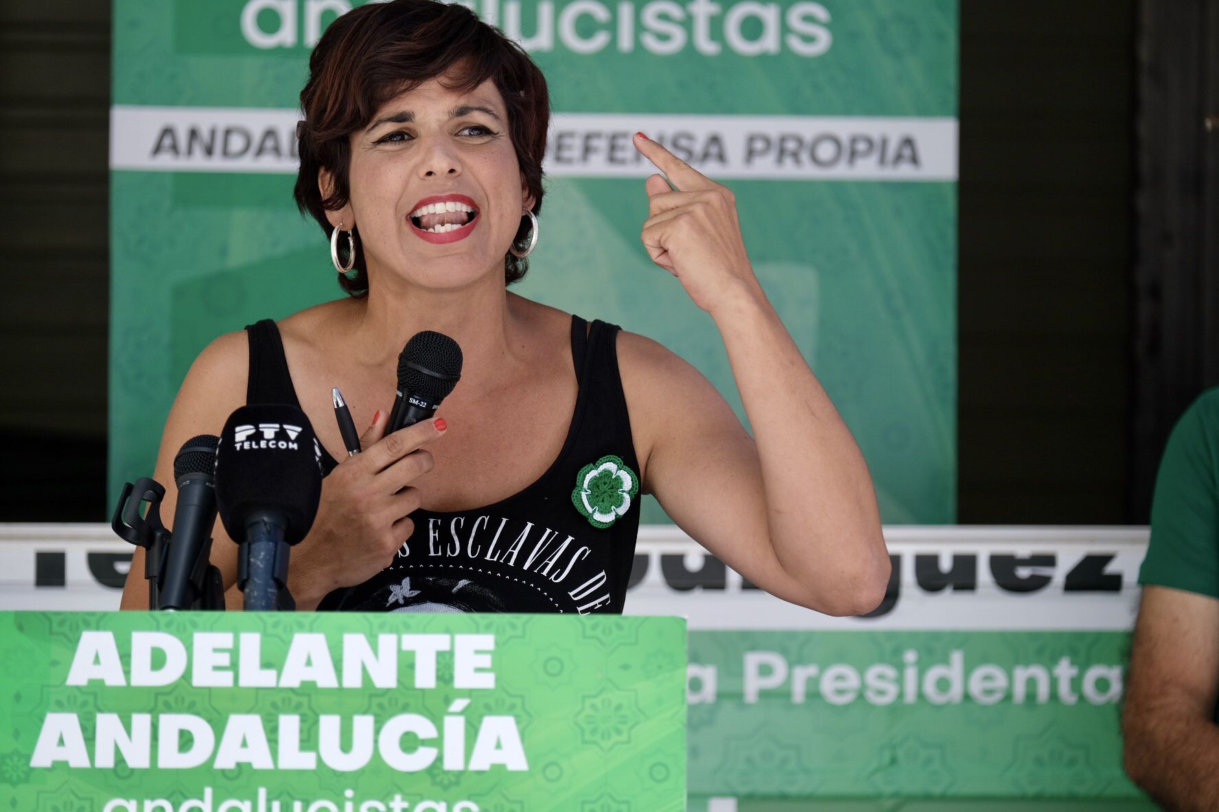 Mitin de la candidata de Adelante Andalucía, Teresa Rodríguez, en Málaga.