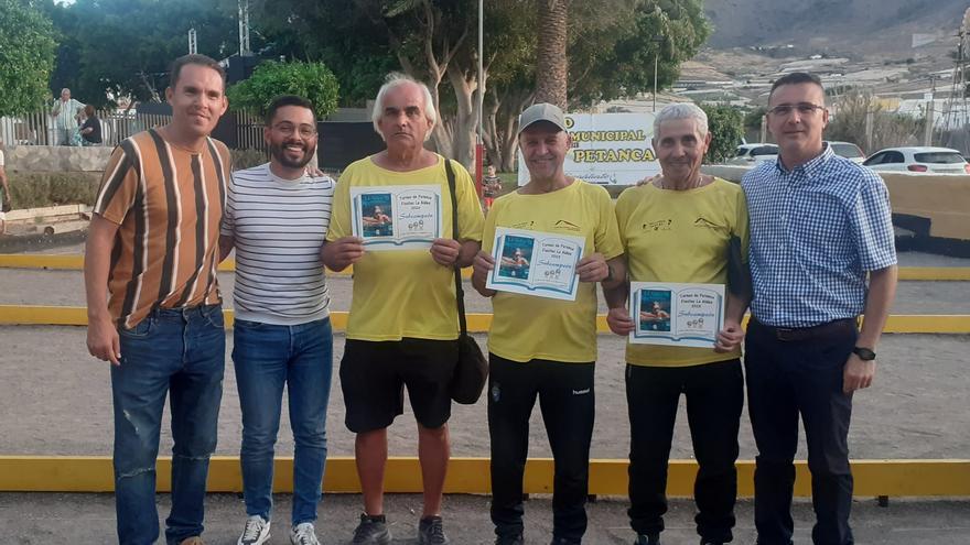 Orlando Guillén, Nicolá Miranda y Williams González se proclaman ganadores del Torneo de Petanca de las Fiestas Patronales de La Aldea de San Nicolás 2023