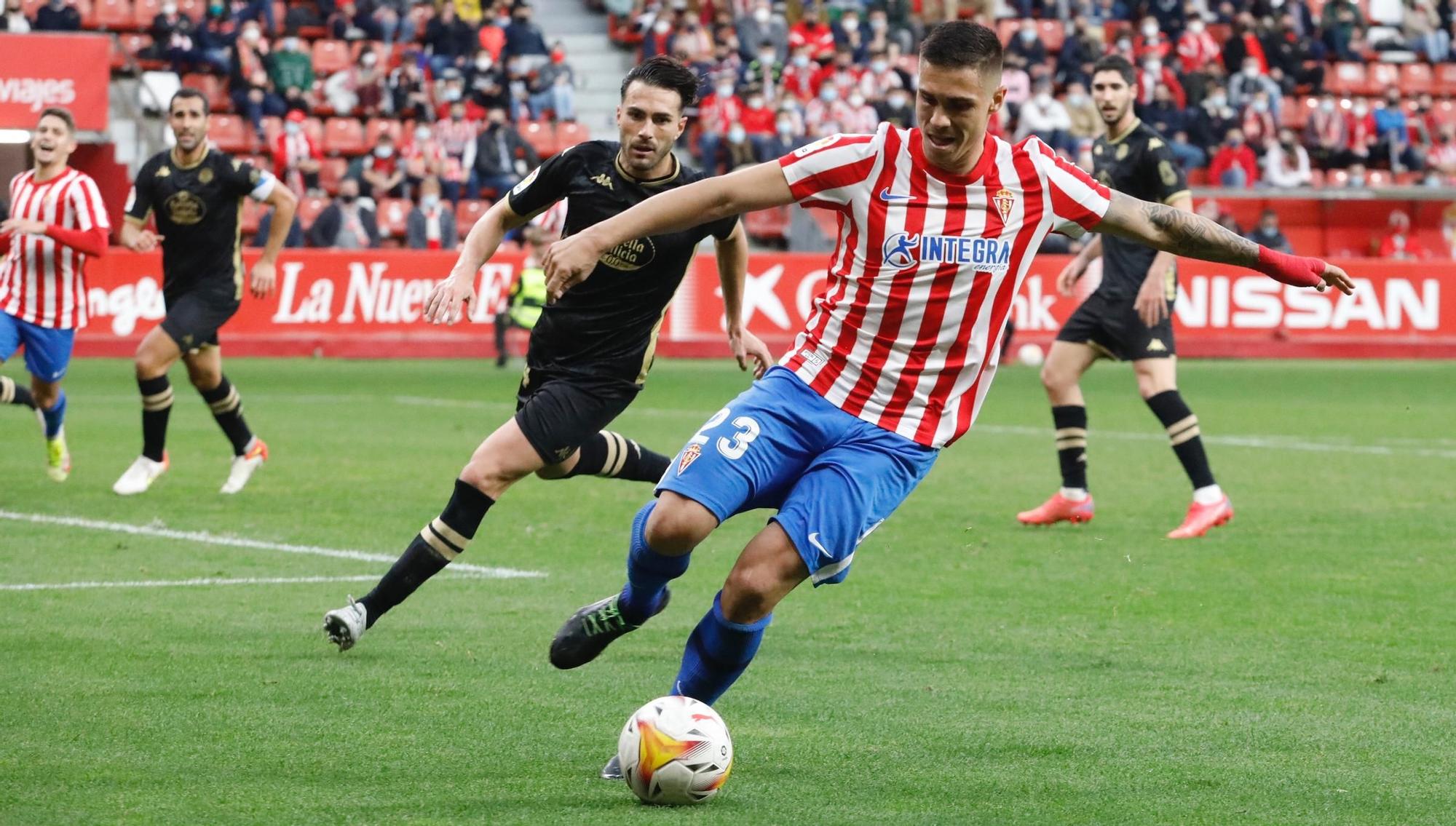 El partido entre el Sporting y el Lugo, en imágenes